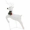 vidaXL Reindeer And Sleigh Christmas Decoration Set of 2 - White - 4 of 4