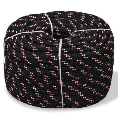 VidaXL Marine Rope Polypropylene 0.31" 3937" Black