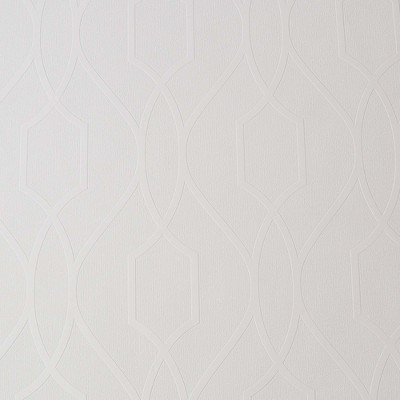 Vector Geo White Paintable Wallpaper : Target