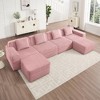 VASIP Modular Boneless Cloud Sofa 4-Seater with Deep Seat Sectional Couch and  Pillows,Corduroy Fabric for Large Living Room,Camel - 3 of 4