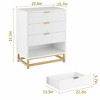 Dresser for Bedroom, 4 Drawer Dresser with Metal Legs, Wood Dresser Chest Organizer with Wide Storage - 3 of 4