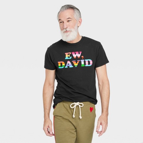 Pride Adult Schitt's Creek "Ew David" Short Sleeve T-Shirt - Black - image 1 of 3