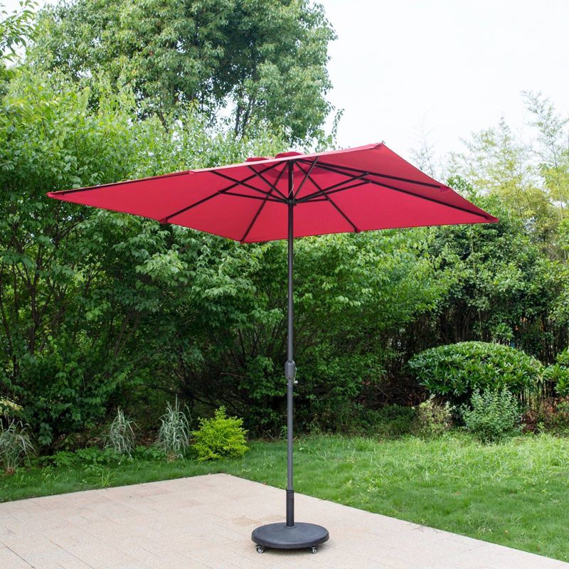 10 ' x 6.6' Rectangular Outdoor Patio Market Umbrella with Straight Crank - Captiva Designs, 3 of 12
