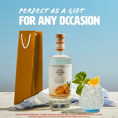 21 Seeds Valencia Orange Infused Blanco Tequila - 750ml Bottle