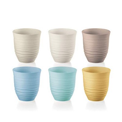 Guzzini Tierra Low Tumbler, Set of 6, 100% BPA-free Recycled PET Plastic, Dishwasher Safe, Shatterproof, Fully Recyclable, Made in Italy
