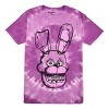 Five Nights At Freddy's Bonnie Face Men's Purple Spiral Spiral Tie-Dye Crew Neck Short Sleeve T-shirt - 3 of 4