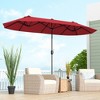 Tangkula 13FT Double-sided Patio Umbrella w/ Crank Handle Umbrella Base Safety Lock - 4 of 4