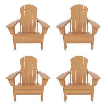 WestinTrends Malibu HDPE Outdoor Patio Folding Poly Adirondack Chair (Set of 4)
