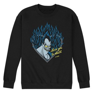 Men's - Disney Villains - Love You To Death Graphic Fleece Sweatshirt - 1 of 4