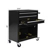 VYNXARIA 4-Drawer Multifunctional Tool Cart on Wheels,Versatile Storage for Garage & Workshop,Black - 3 of 4