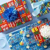 happy Birthday Script And Balloons Gift Wrapping Paper Blue - Spritz™ :  Target