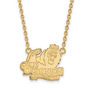 Black Bow Jewelry 10k Yellow Gold Old Dominion Monarchs NCAA Necklace 18 Inch - 1 of 4