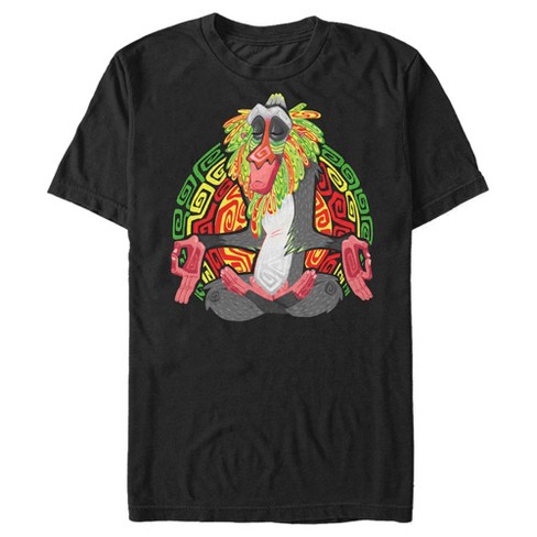 Men s Lion King Rafiki Geometric Rainbow T Shirt Black 4X Big Tall