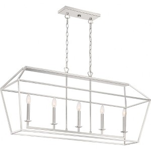 Quoizel Lighting Aviary 5 - Light Island Pendant Light in  Polished Nickel - 1 of 4