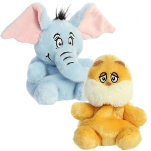 Aurora Palm Pals Dr. Seuss Horton & Lorax 5" Plush Duo - 1 of 4