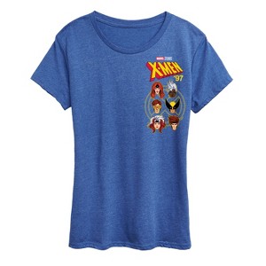 Women's - Marvel - X-Men Character Head Short Sleeve Graphic T-Shirt - 1 of 4