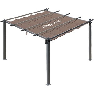 Aoodor Replacement Adjustable Canopy, Retractable Shade for Pergola, UV Resistant and Fade-Resistant, Brown - 1 of 4