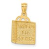 Black Bow Jewelry 14k Yellow Gold Born to Shop Tote Bag Pendant - 3 of 4