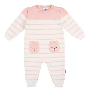 Gerber Baby and Toddler Girls' Sweater Knit Footless Romper - 1 of 4