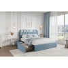 COZONY Upholstered Platform Bed Frame with  Storage Drawers & Bookcase Headboard, Boucle Bed for Kids/Teens, Noise-Free & Easy Assembly - 4 of 4