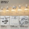 POWLIG 44.5-in 5-Light Chrome Dimmable Bathroom Transitional Vanity Light with Crystal Shade - 4 of 4