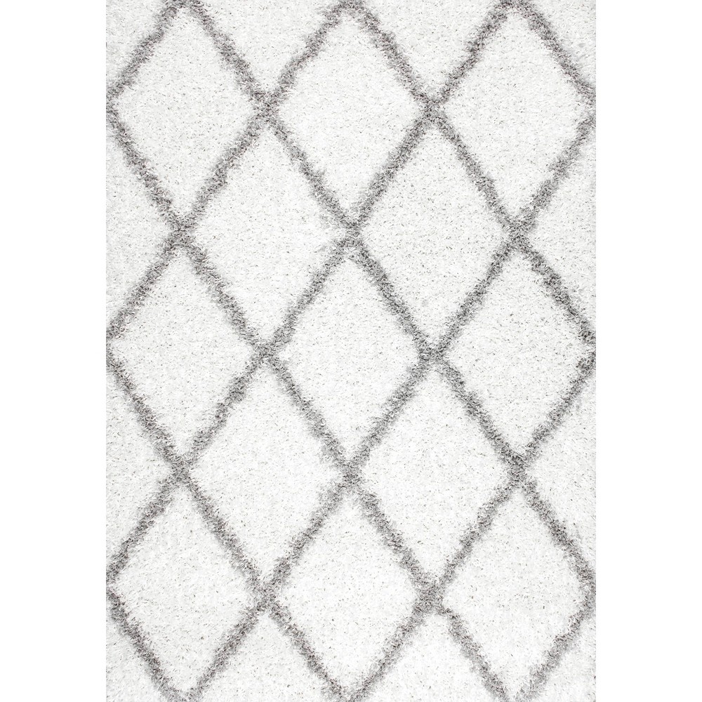 5'3inx7'6in Tess Cozy Soft & Plush Modern Area Rug White- nuLOOM