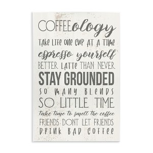 Stupell Industries Coffee-Ology Motivational Puns Kitchen Humor Wall Plaque Art, 10" x 15" - 1 of 4