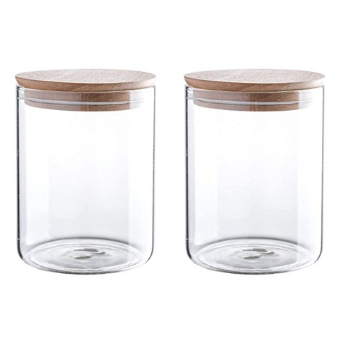 Amici Home Kitchen Supplies Glass Canister, Metal Lid For Kitchen & Pantry  Dry Food Storage, Set of 3 Sizes,18, 28, and 36 oz