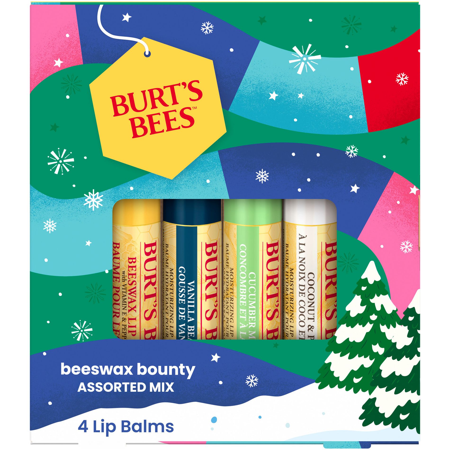 Burt's Bees Beeswax Bounty Lip Balm Gift Set - Assorted - 4ct