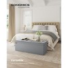SONGMICS Storage Ottoman Bench Folding Storage Footrest 2 Extra Storage Boxes Hold up to 660 lb - 2 of 4