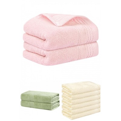 REGALWOVEN Striped Soft Absorbent Bathroom Cotton Towel Set 3 Pcs
