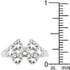 Slickblue Chic Floral Design 2.03 Ct. Round Cubic Zirconia Cluster Ring with Pave Setting, Size 5 to 10 - 3 of 4