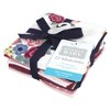 Hudson Baby Infant Girl Flannel Washcloths, Blush Navy Floral 12Pk, One Size - 2 of 4