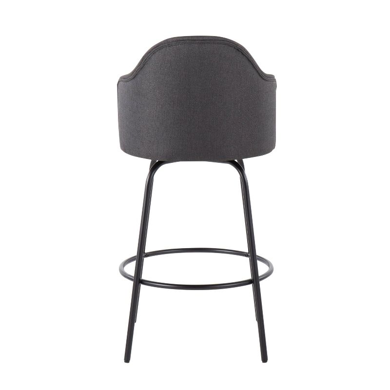 
Set of 2 Ahoy Polyester/Metal Counter Height Barstools - LumiSource, 6 of 11