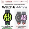 Dexnor for Samsung Galaxy Watch 6 Classic Band [47mm] [43mm],Galaxy Watch 6 Band [40mm] [44mm],[Raised Bezel & Snap-on] Rugged Shockproof Case - 2 of 3