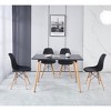 Modern Rectangle Dining Table, with Metal Legs Brace, Office Table, Coffee Table, for Living Room, Kitchen - 3 of 4