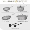Michelangelo 8pc Granite Non Stick Pots and Pan Set with Lid - 3 of 4
