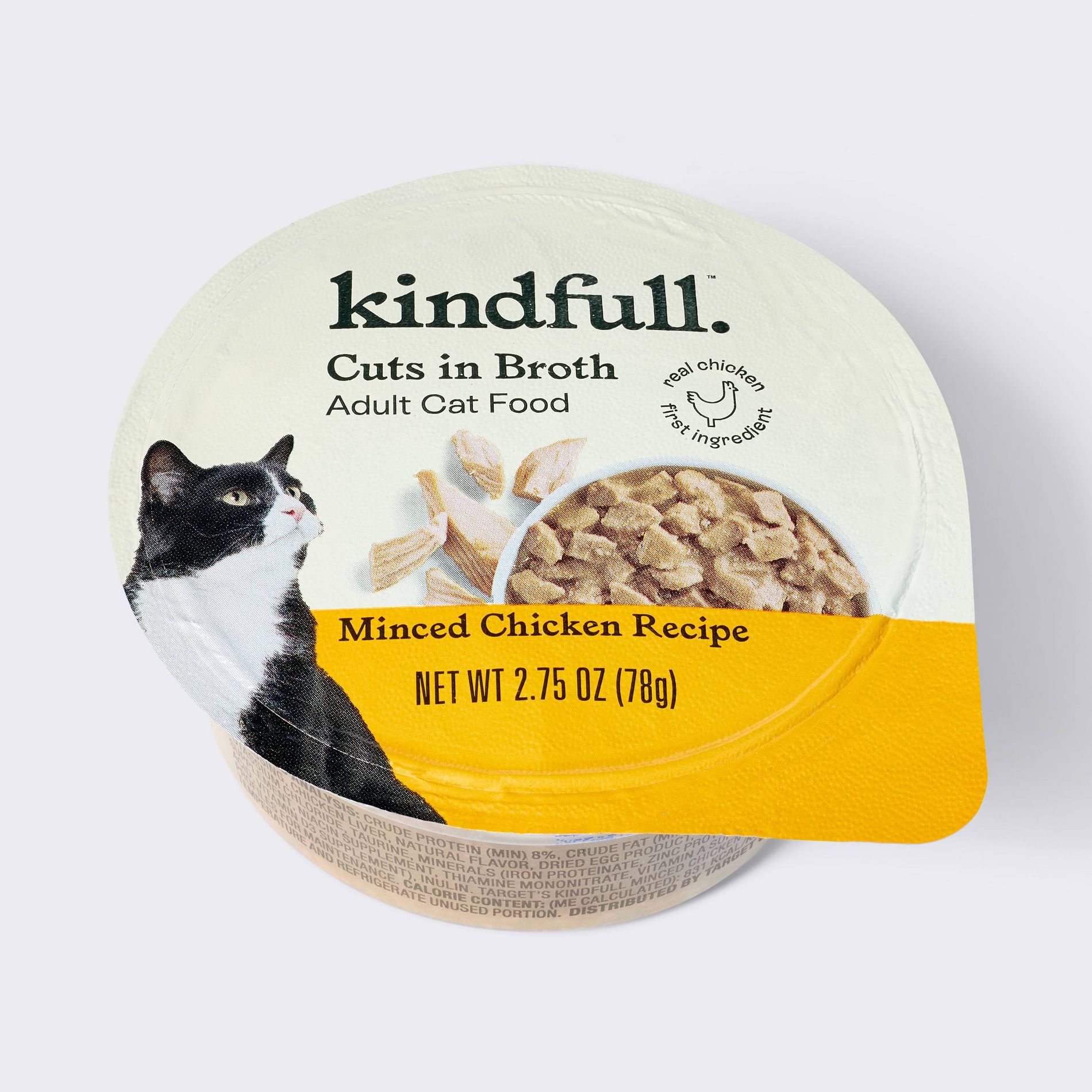 Minced Chicken Recipe Cuts in Broth Wet Cat Food - Kindfull™ 2.75oz