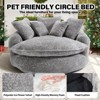 AENKYO 81.1" Cloud Couch Sleeper Indoor Lazy Sofa, Oversized Round Deep Seat Chaise Lounge Chair with 14 Pillows for Living Room - 2 of 4
