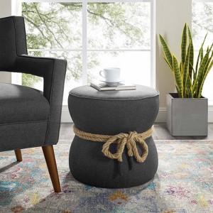 Beat Nautical Rope Upholstered Fabric Ottoman - Modway - 1 of 4