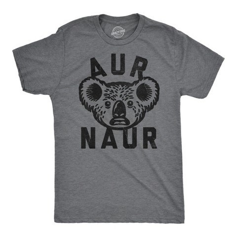 Мужские футболки Crazy Dog T-Shirts, Inc. Mens Funny T Shirts Aur Naur Sarcastic Koala Graphic Novelty Tee for Men - Crazy Dog Men's T Shirt With Sarcastic Sayings Dark Grey XL