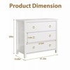 Dresser for Bedroom, Modern Wide Drawer Dresser with Storage, Wooden Closet Dressers Chest of Drawers Freestanding White - 3 of 4