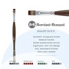 Borciani e Bonazzi Unico Synthetic Mongoose Artist Paint Brush - Series 801 Flat - Size #10 - Watercolors, Oil & Acrylic Paint - Handcrafted in Italy, - 2 of 4