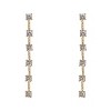 Daisy Fuentes Gold Tone Linear CZ Stone Earrings - 2 of 4