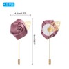 Unique Bargains Groom Wedding Handmade Pocket Flower Lapel Pin Boutonnieres 10 Pcs - 2 of 4