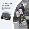 HANPURE White 4-Step Folding Ladder with Wide Anti-Skid Pedals, Safety Handle, Strong Steel Frame, Multi-Purpose for Home, Kitchen, Office - 2 of 4