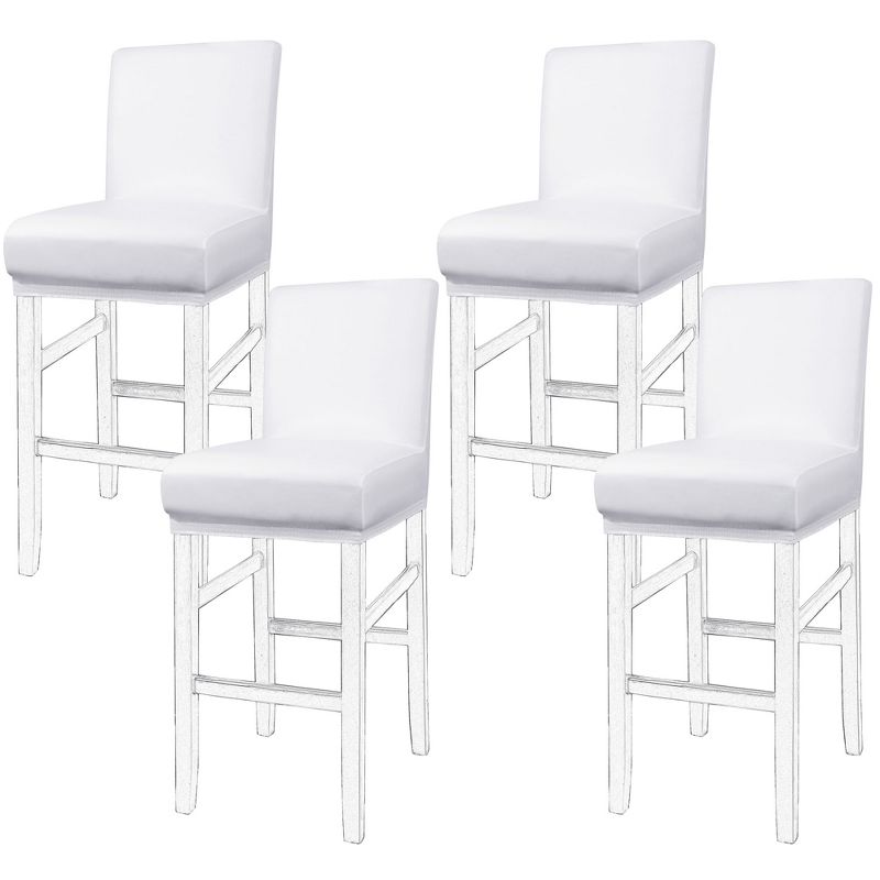 PU Leather Waterproof Bar Elastic Closure Chair Slipcovers - PiccoCasa, 1 of 6