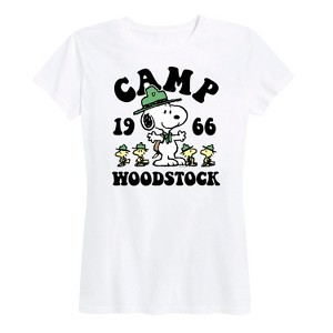 Women's - Peanuts - Camp Woodstock Short Sleeve Graphic T-Shirt - 1 of 4