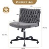Modern Criss Cross Office Chair - Extra Wide Seat with Adjustable Height - 2 of 4