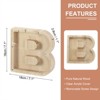 Unique Bargains Wooden Alphabet Money Saving Box Party Decorative Bank - 2 of 4